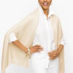 Talbots Linen Lurex Ruana